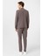 Açık Kahve Slim Fit Düz Mono Yaka 6 Drop Spor Takım Elbise 5