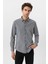 Antrasit Slim Fit Düz Düğmeli Yaka Gömlek 2