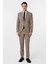Sütlü Kahve Slim Fit Desenli Sivri Yaka 6 Drop Klasik Takım Elbise 1