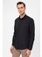 Siyah Slim Fit Düz Klasik Yaka Gömlek 2