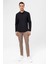 Siyah Slim Fit Düz Klasik Yaka Gömlek 3