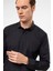 Siyah Slim Fit Düz Klasik Yaka Gömlek 4