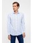 Buz Mavi Slim Düz Klasik Yaka Gömlek 3