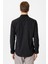 Siyah Slim Fit Düz Klasik Yaka Gömlek 4