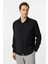 Siyah Slim Fit Düz Klasik Yaka Gömlek 2