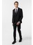 Siyah Slim Fit Düz Sivri Yaka 6 Drop Yelekli Klasik Takım Elbise 2