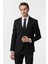 Siyah Slim Fit Düz Sivri Yaka 6 Drop Yelekli Klasik Takım Elbise 3