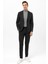 Antrasit Slim Fit Armürlü Mono Yaka 6 Drop Klasik Takım Elbise 1