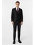 Siyah Slim Fit Desenli Sivri Yaka 6 Drop Yelekli Klasik Takım Elbise 1