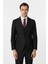 Siyah Slim Fit Desenli Sivri Yaka 6 Drop Yelekli Klasik Takım Elbise 3