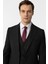 Siyah Slim Fit Desenli Sivri Yaka 6 Drop Yelekli Klasik Takım Elbise 5