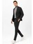 Antrasit Slim Fit Armürlü Mono Yaka 6 Drop Klasik Takım Elbise 3