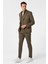 Haki Slim Fit Düz Sivri Yaka 6 Drop Spor Takım Elbise 2