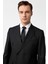 Siyah Slim Fit Çizgili Sivri Yaka 6 Drop Klasik Takım Elbise 3