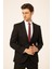 Siyah Slim Fit Düz Sivri Yaka 6 Drop Klasik Takım Elbise 1