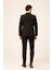 Siyah Slim Fit Düz Sivri Yaka 6 Drop Klasik Takım Elbise 3