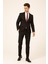 Siyah Slim Fit Düz Sivri Yaka 6 Drop Klasik Takım Elbise 4