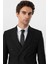 Siyah Slim Fit Armürlü Sivri Yaka 6 Drop Klasik Takım Elbise 4
