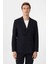 Lacivert Slim Fit Düz Kruvaze Yaka 6 Drop Spor Takım Elbise 1