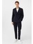 Lacivert Slim Fit Düz Kruvaze Yaka 6 Drop Spor Takım Elbise 3