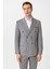 Gri Slim Fit Desenli Kruvaze Yaka 6 Drop Spor Takım Elbise 3
