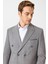 Gri Slim Fit Desenli Kruvaze Yaka 6 Drop Spor Takım Elbise 4