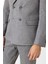 Gri Slim Fit Desenli Kruvaze Yaka 6 Drop Spor Takım Elbise 5