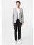 Gri Slim Fit Sivri Yaka 6 Drop Ceket 2