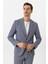 Parlament Mavi Slim Fit Desenli Mono Yaka 6 Drop Spor Takım Elbise 4