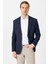 Lacivert Slim Fit Düz Mono Yaka 6 Drop Ceket 3