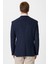 Lacivert Slim Fit Düz Mono Yaka 6 Drop Ceket 4