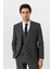 Siyah Slim Fit Desenli Mono Yaka 6 Drop Yelekli Klasik Takım Elbise 3