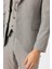 Ekru Slim Fit Desenli Sivri Yaka 6 Drop Yelekli Klasik Takım Elbise 4