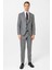Antrasit Slim Fit Desenli Mono Yaka 6 Drop Yelekli Klasik Takım Elbise 2