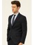 Lacivert Slim Fit Düz Sivri Yaka 6 Drop Klasik Takım Elbise 5
