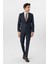 Lacivert Slim Fit Desenli Mono Yaka 6 Drop Klasik Takım Elbise 2
