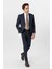 Lacivert Slim Fit Desenli Mono Yaka 6 Drop Klasik Takım Elbise 3