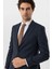 Lacivert Slim Fit Desenli Mono Yaka 6 Drop Klasik Takım Elbise 4