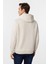 Bej Regular Düz Kapüşonlu Yaka Sweatshirt 4