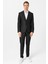 Siyah Slim Fit Desenli Sivri Yaka 6 Drop Spor Takım Elbise 1