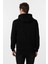 Siyah Regular Düz Kapüşonlu Yaka Sweatshirt 4