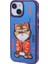 iPhone 15 Uyumlu 3D Gözlük Mont Kedi Detaylı Nakış İşlemeli Kabartmalı Dazzle Kılıf 1