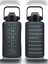 İki Adet Siyah Sağlıklı ve Şık 2L Su Şişesi, Bpa İçermeyen Plastik Tasarım 3