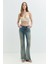 Slim Flare Fit Vintage Açık İndigo Kadın Jean Pantolon 1