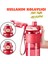 600ml Ölçülü Tritan Spor Matara, Pipetli ve Pipetsiz Kullanıma Uygun, Pembe 7