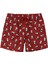 Erkek Panda Desenli Deniz Şortu Bordo 1
