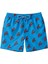 Erkek Istakoz Desenli Deniz Şortu Mavi 1