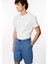 Tıger Rahat Fit Kemerli Tencel Mavi Erkek Şort 3