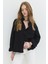 Tencel Regular Fit Siyah Kadın Gömlek 1
