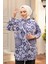 Desenli Lila Tesettür Tunik 20420LILA 2